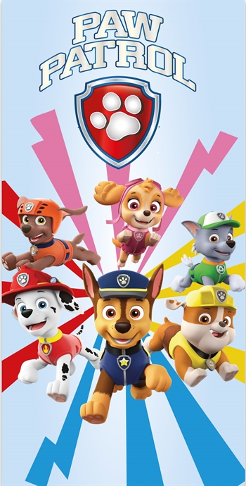 7: Badehåndklæde - 70x140 cm - Paw patrol - Super team - 100% Bomuld